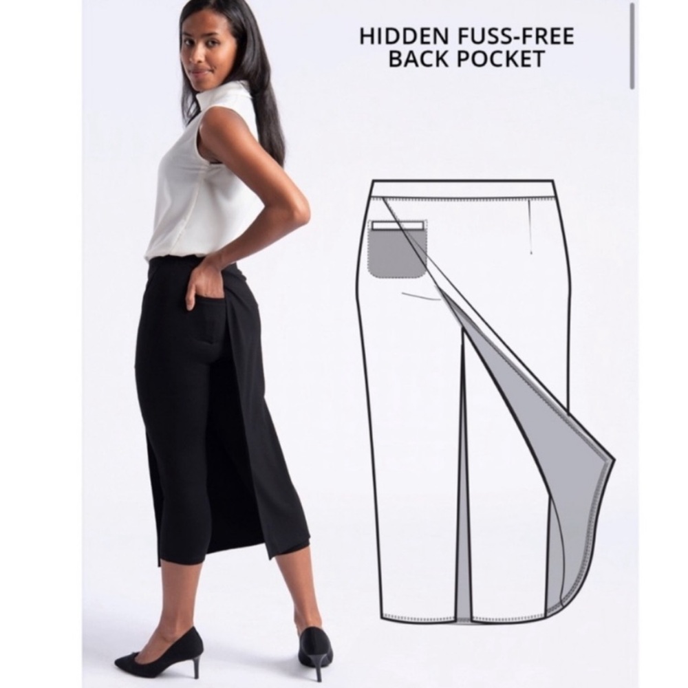 BetaBrand The Sassiest Skirt Pants Black Size XS Petite - Picture 7 of 13